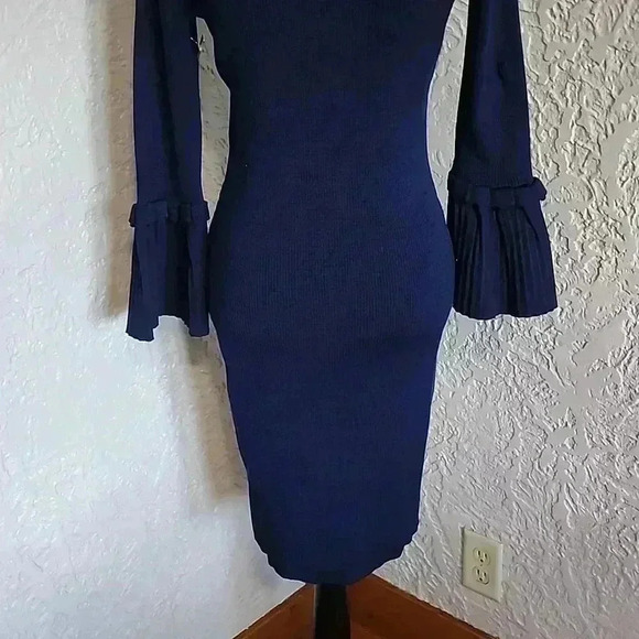 NINA LEONARD LONG SLEEVE DRESS - Picture 6 of 7